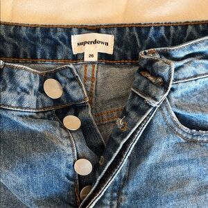 superdown High Rise Button Fly Straight Leg Jeans Size 26 – Revolve